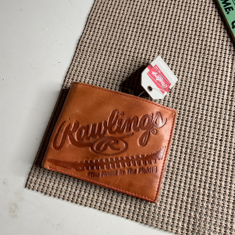 Rawlings Mens Fielders Choice Bifold Leather Wallet Tan RW480-204 New